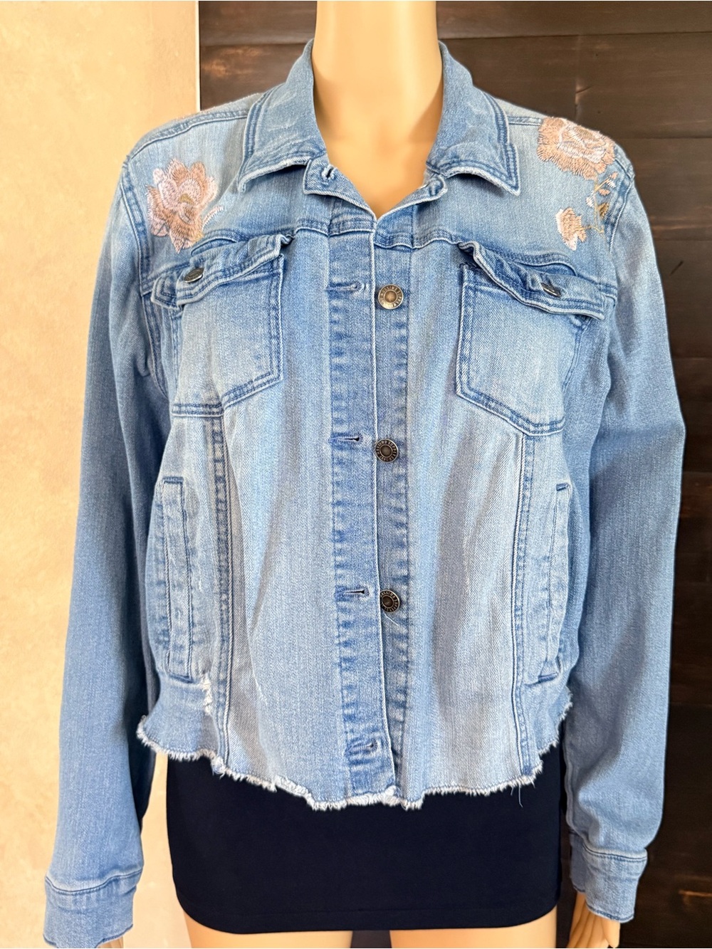 Upcycled Cosmic Journey Distressed Denim Size XXL - Picture 7 of 7